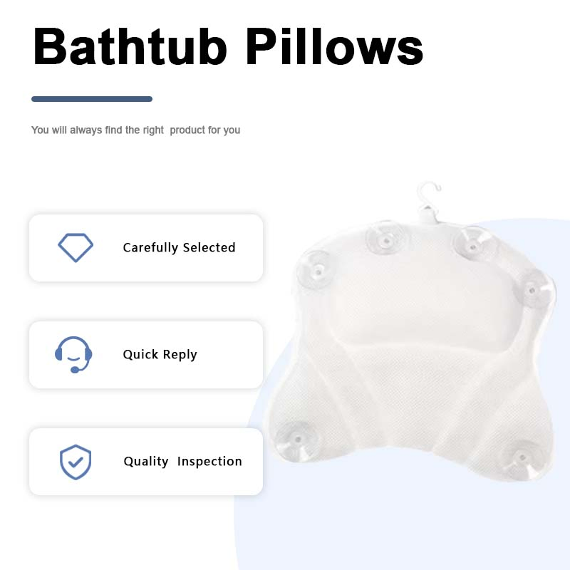 Wholesale Suction Cup Bath Pillow Bathtub Headrest Pillow