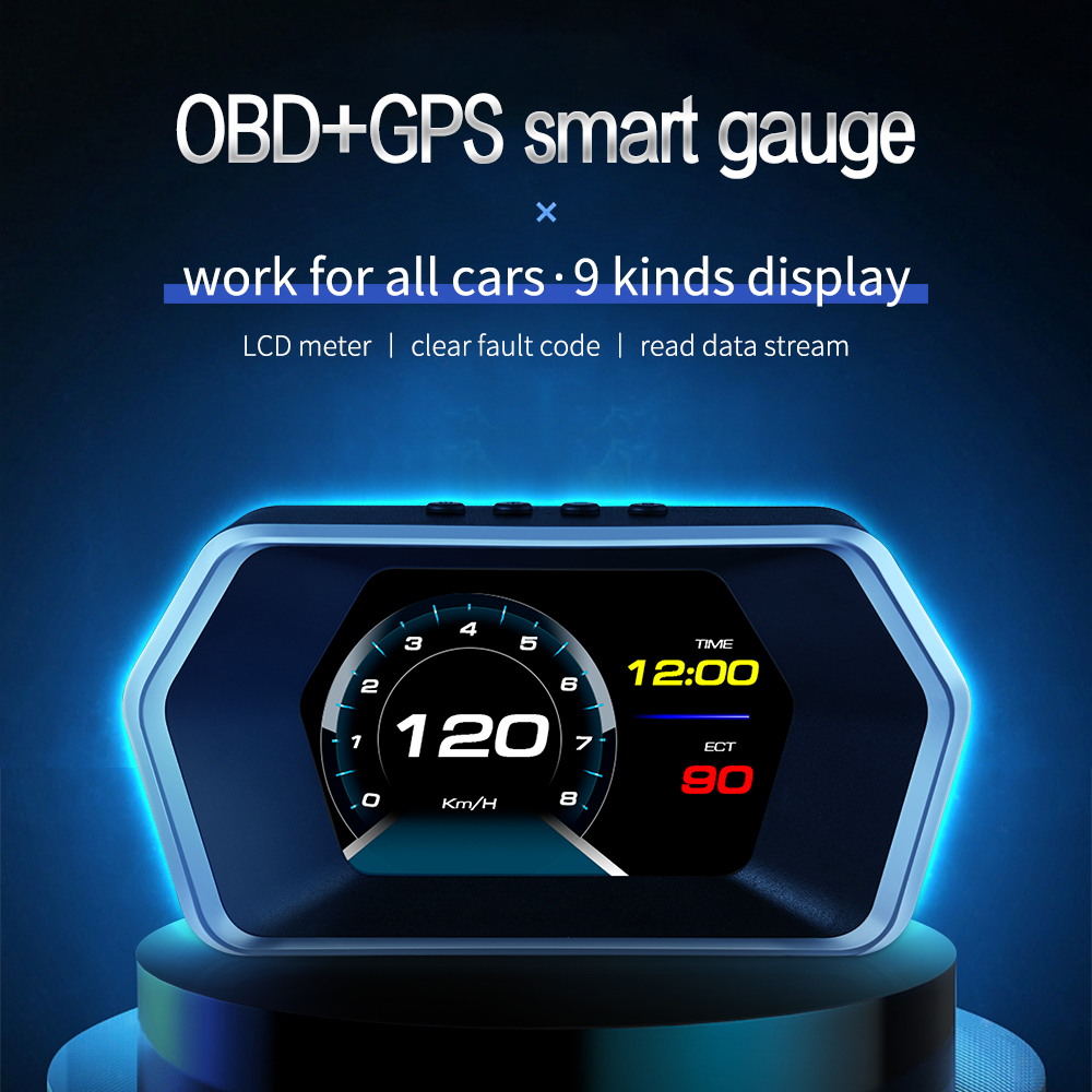 Проекционный дисплей HUD OBD2 P17 GPS для автомобиля