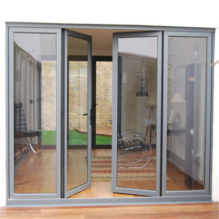 Modern Design Double Glazed Aluminum Folding Glass Door Exterior Patio