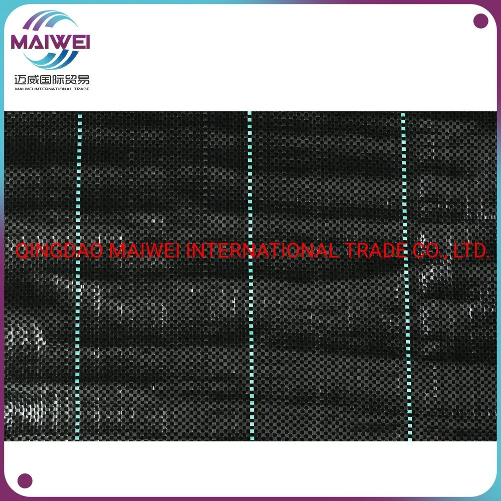 PP Woven Weed Control Mat, Black Plastic Ground Cover Woven Fabric, Woven Weed Barrier Mat for Greenhouse/Farms, Plastic Geotextile Fabric