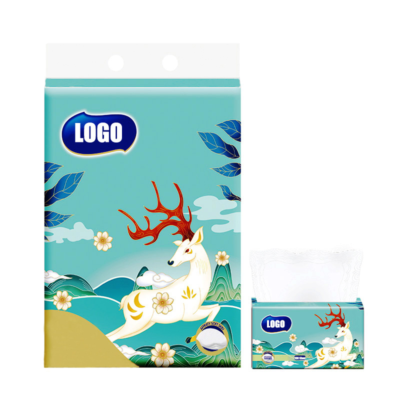 Factory Price 5 Ply 100 Sheets Paper Napkin for Face Cleaning