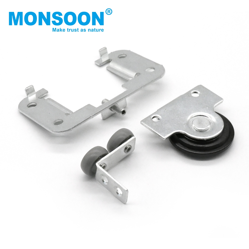 Industria Door Roller Hardware Concealed Kitchen Cabinet Soft Closing Iron Nylon Sliding Roller Wardrobe Closet Sliding Door Roller Wheel