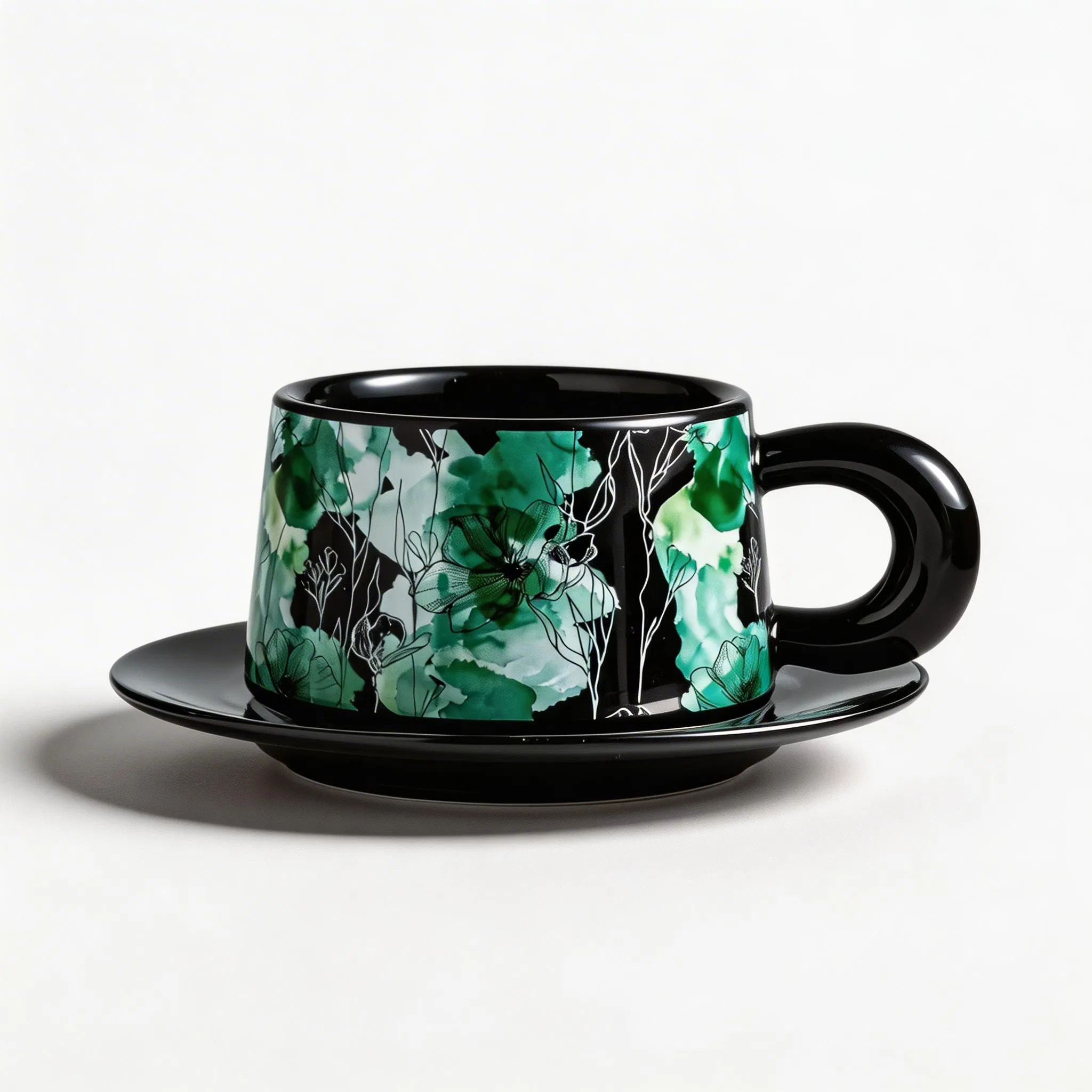 Фарфоровая кофейная кружка двойная Luxury Porcelain с подарочной упаковкой