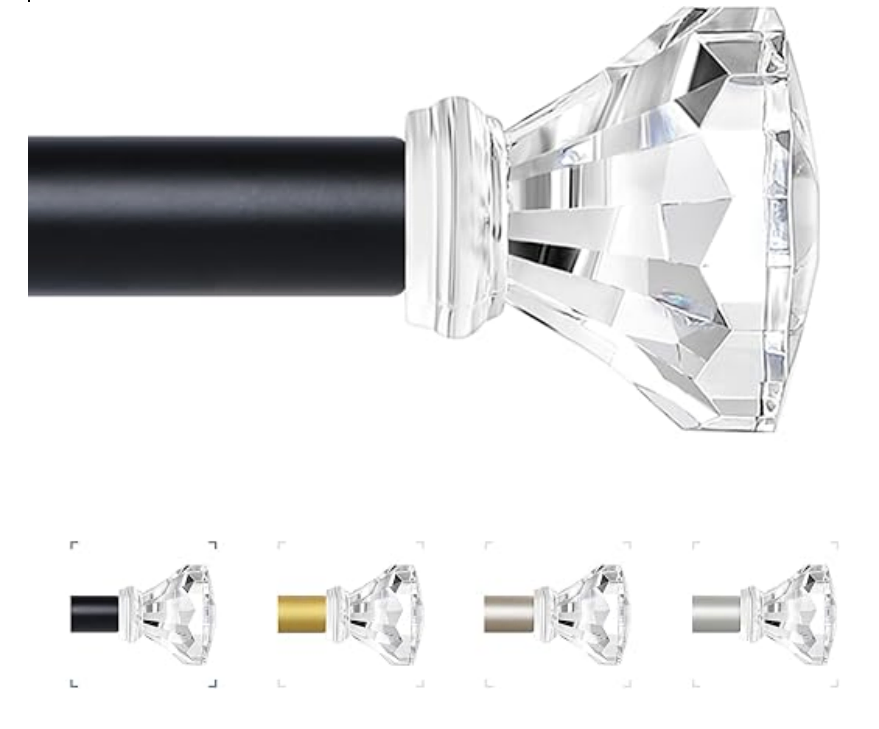 Rustic Curtain Rod, Dual Curtain Rod with Easy Installation