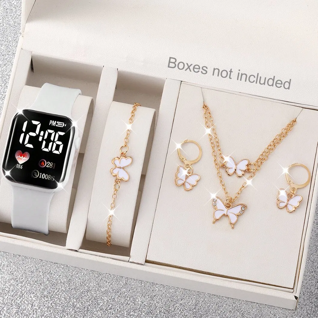 2 Colors Watch Set Gift Child Girl Cute Butterfly Jewelry