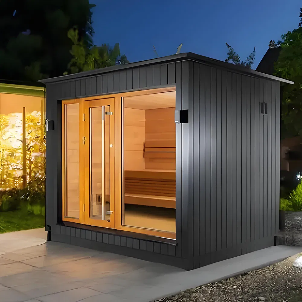 Традиционная сауна из красного кедра на 4 человек с парогенератором