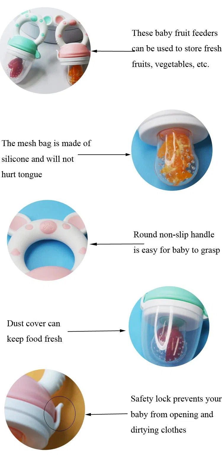 Best Popular Amazon BPA Free Silicone Baby Food Feeder Baby Pacifier
