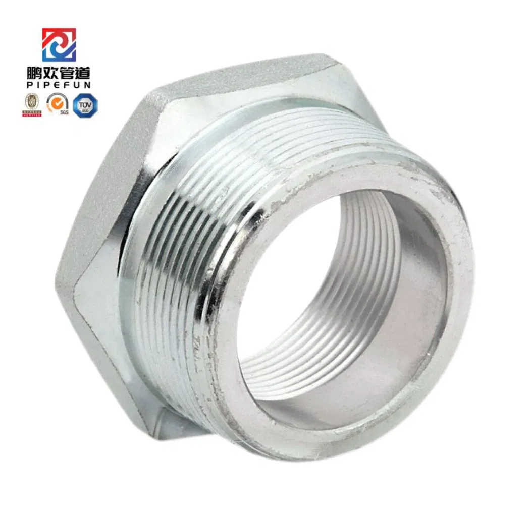 Bushing Stainless Steel Forged ASTM B233 DN8-DN100 1/4''-4'' Steel Pipe Fitting Hex Head Bushing Class150
