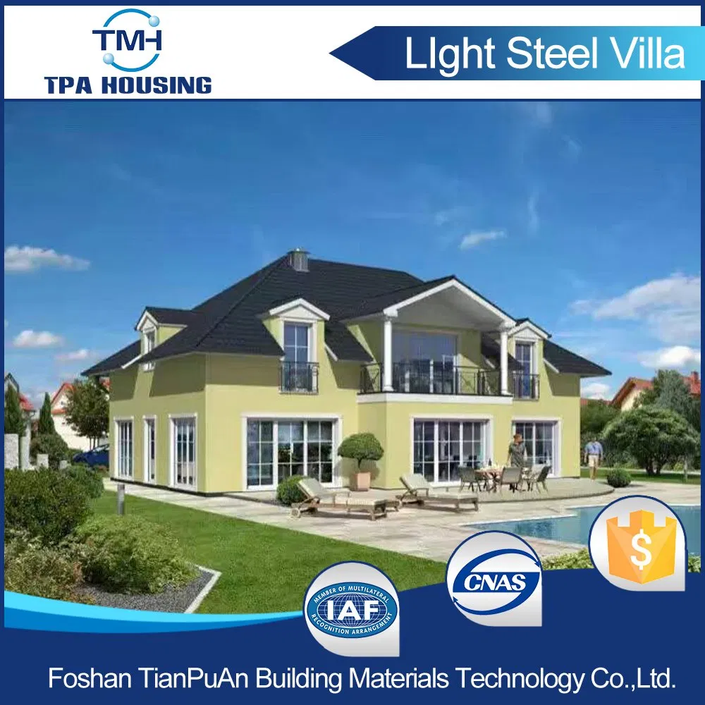Duplex Luxury Prefabricated House with Garage for Private Living