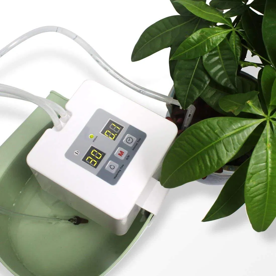 Digital Programmable Micro Automatic Battery Drip Irrigation Kit Water Timer Self Watering System for Indoor Potted Plants