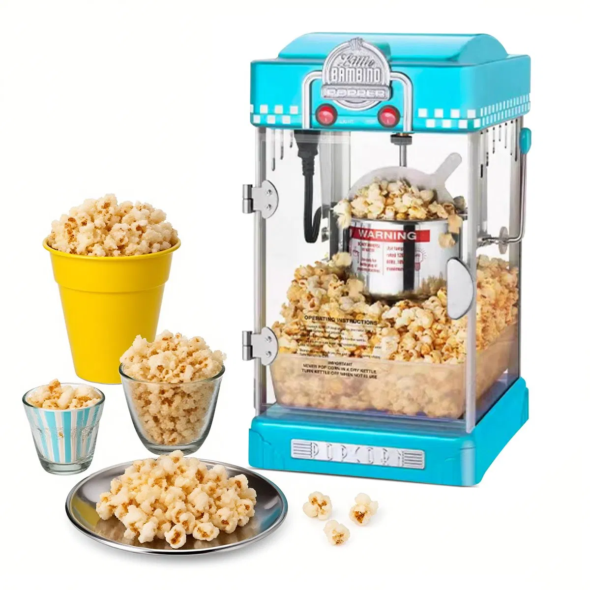 Commercial Blue Popcorn Machine for Parties