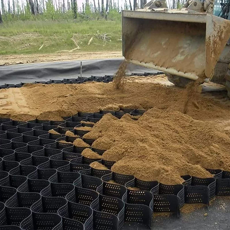 100mm 150mm 200mm Textured Honeycomb Paver Plastic Road Geocell Gravel Stabilizatio