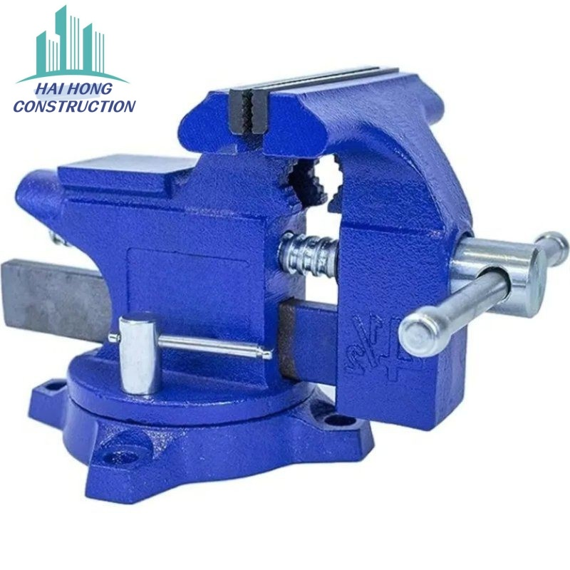 Heavy-Duty Multi-Purpose Cast Iron Bench Vise with Swivel Base