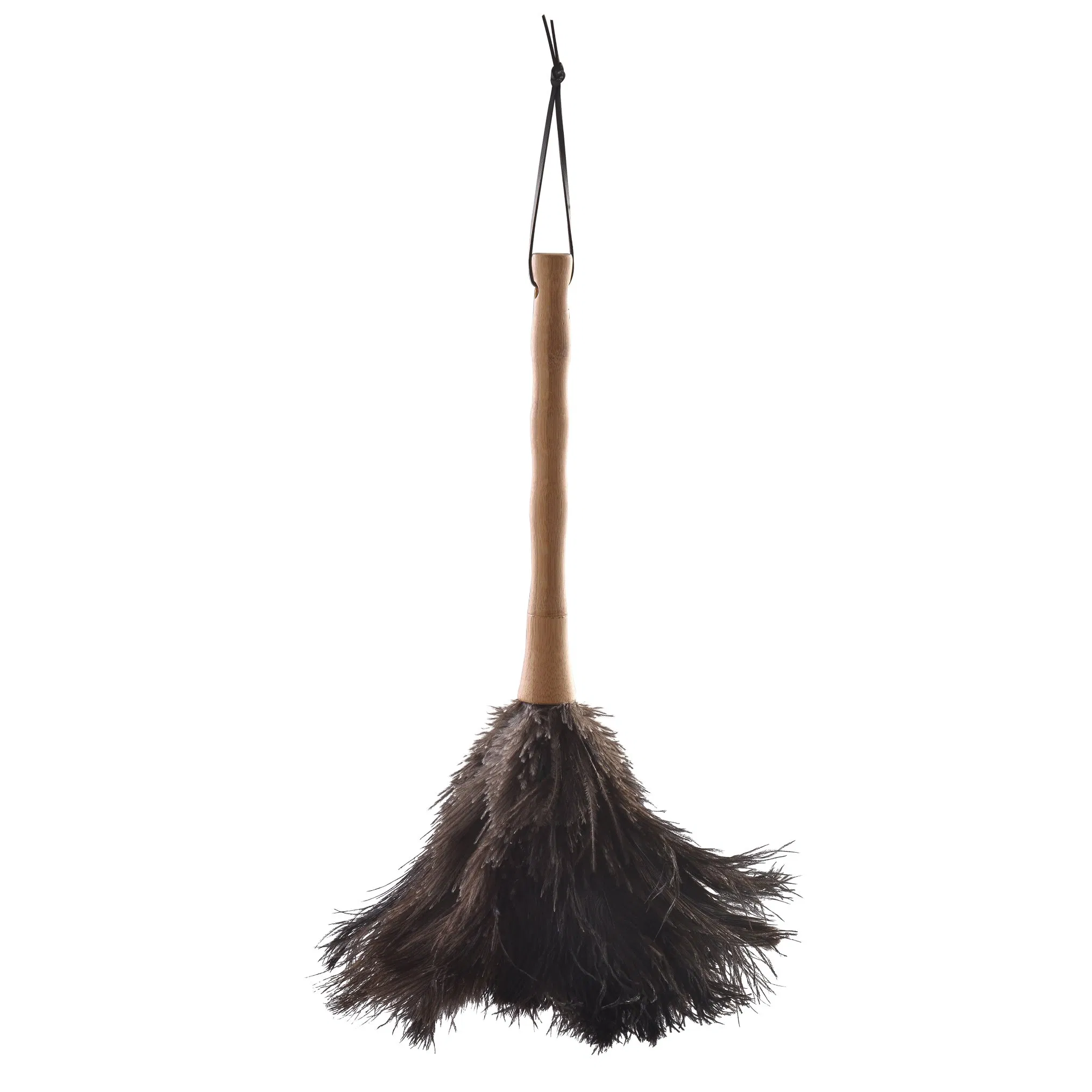 Super Soft Real Ostrich Feather Duster Bamboo Handle Natural Finish Brown Wood Home Furniture Duster Bamboo Ostrich Feather Duster