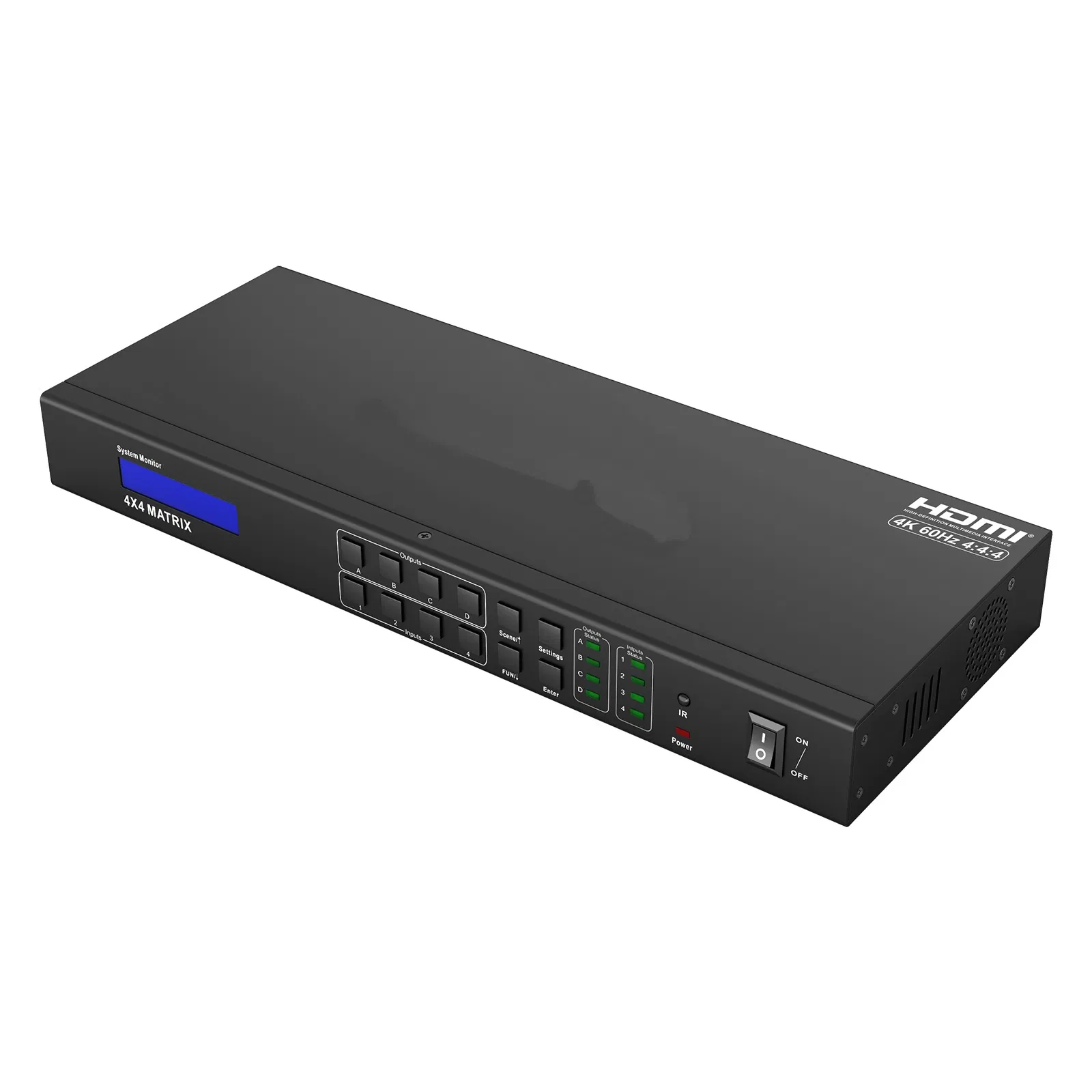 Custom 4X4 4K for HDMI Matrix Switcher with RS232 and Quad Multi-Viewer 3840*2160 30Hz Video Splitters & Converters