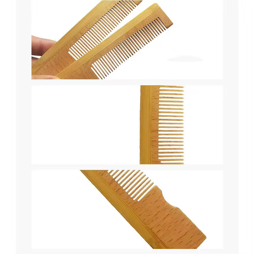 Wholesale Natural, Eco-Friendly, High-Quality Bamboo Hair Care Anti-Static Wide-Tooth Comb