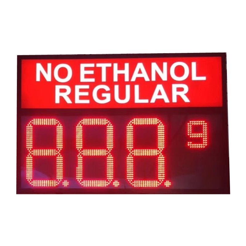 Bluewinled Gas Station LED Display Sign Board 7 Segment Billboard for Petrol and Diesel Price with Light Box