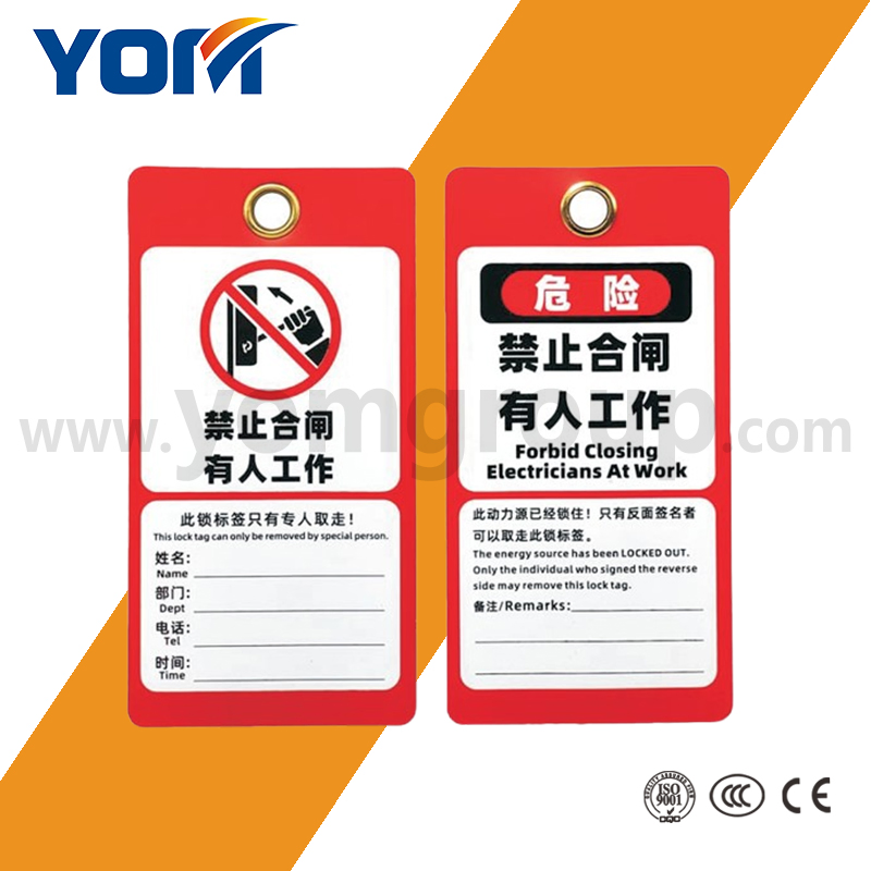 Waterproof Lockout Tag with Metal Holes