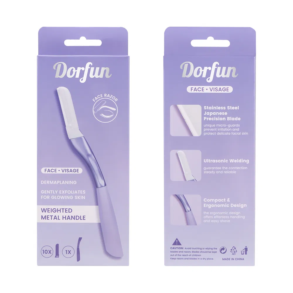 Professional Dermaplaning Tool for Women Metal Handle Facial Eyebrow Razor