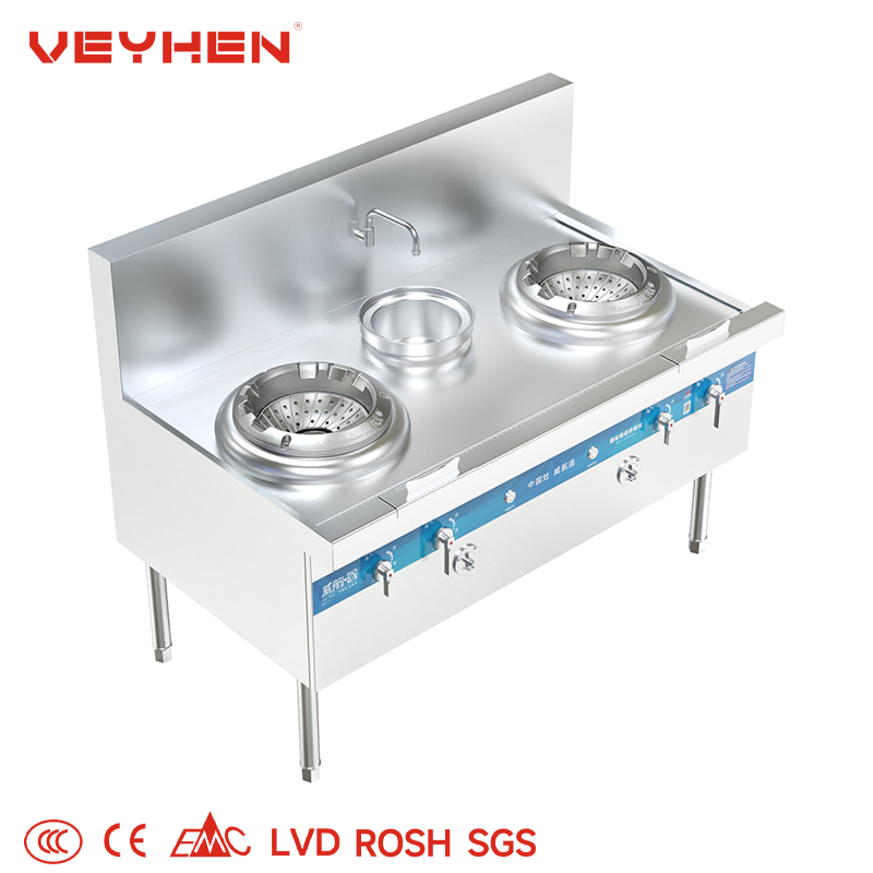 Budget-Friendly Dual-Ring Stainless Steel Gas Range for Outdoor Use