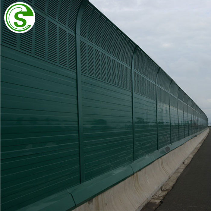 Outdoor Soundproofing Galvanized Steel Green PMMA Sound Noise Barrier for Cooling Tower