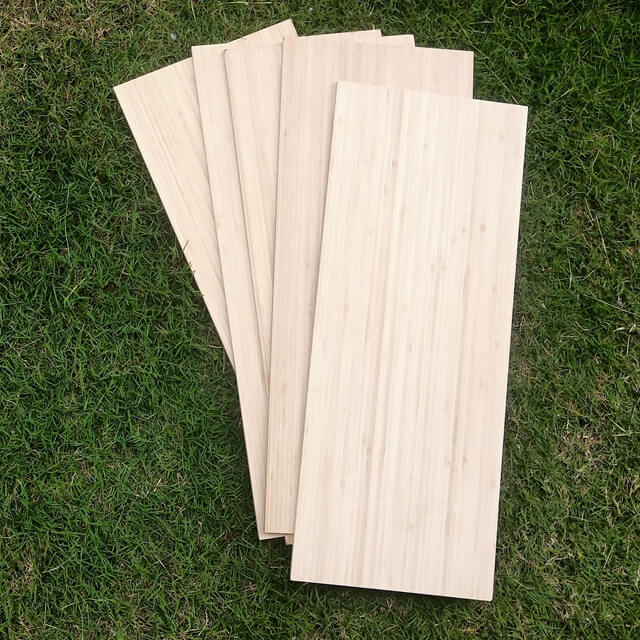 Bamboo Skateboard Veneer, Bamboo Longboard Veneer, Thickness: 1.6mm, 2mm, 3mm, 4mm, 5mm, 6mm, 7mm, 8mm, 9mm in Vertical Single Ply Bamboo, Thin Bamboo Plywood