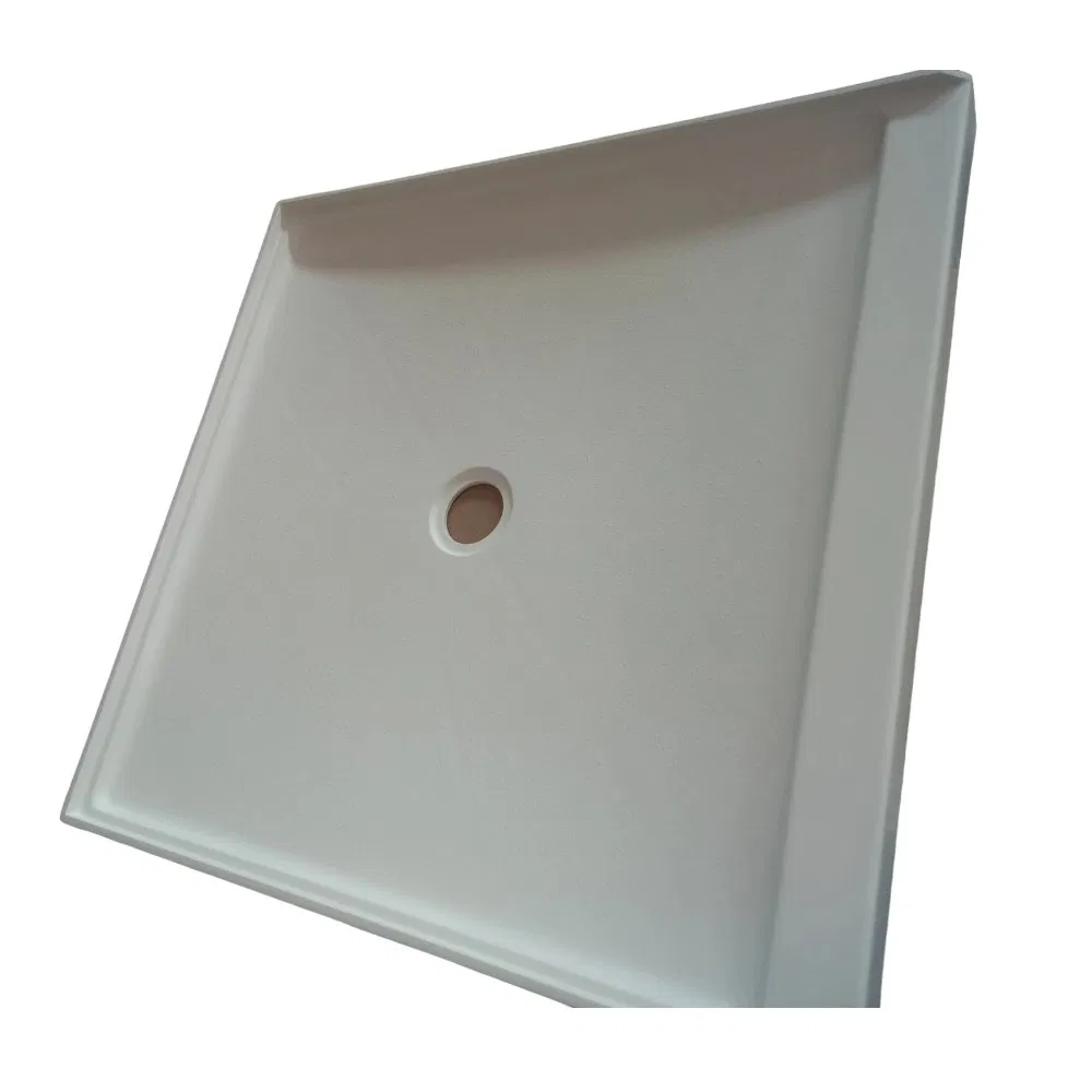 Cast Marble Cultured Marble Shower Base 38X38 Small Shower Pan for Hotel Apartment Projects