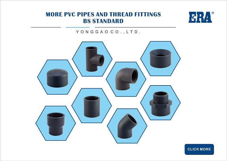 Era Kitemark Certificated Hotsale Quality UPVC BS4346 Pipe Fitting Male Adaptor