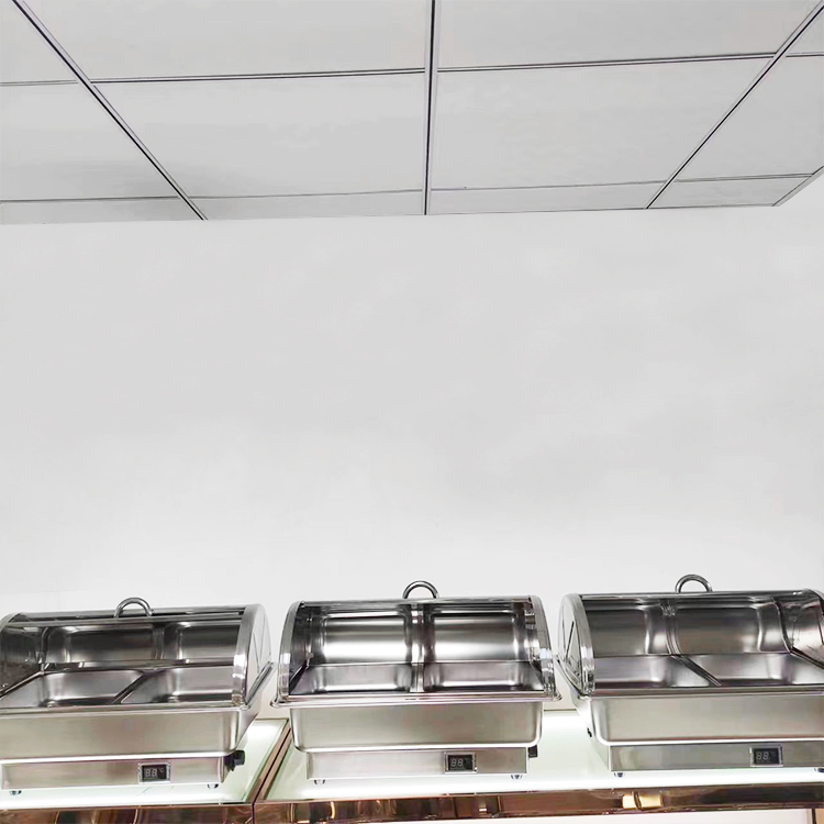 Stainless Steel Electric Food Warmer Set Digital Temperature Chafing Dish Wedding Party Buffet Heater Hotels