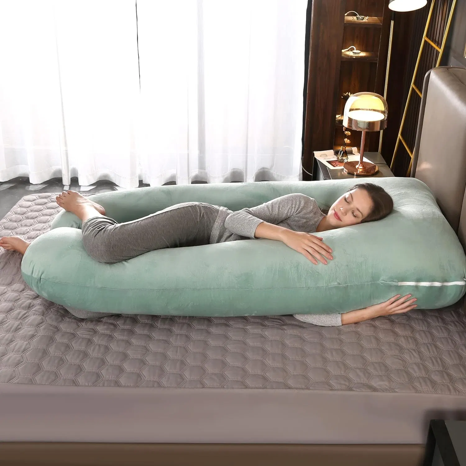 Durable Body Pillow U Shaped Maternity Full Body Pillow for Pregnant Women