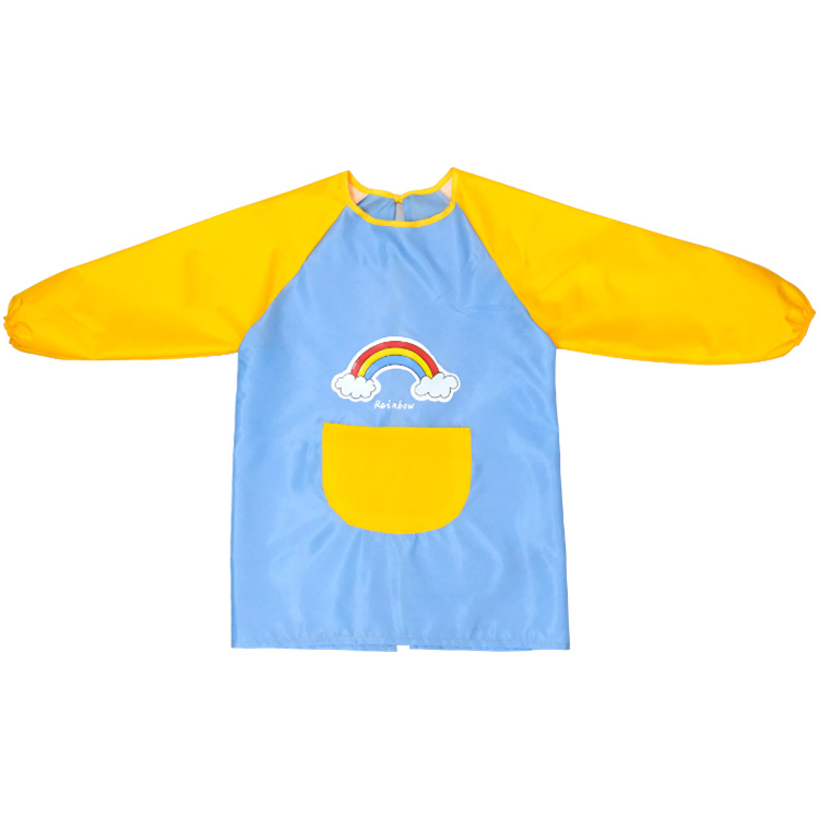 2024 Children Waterproof Art Smock Kids Painting Aprons Long Sleeve Smock