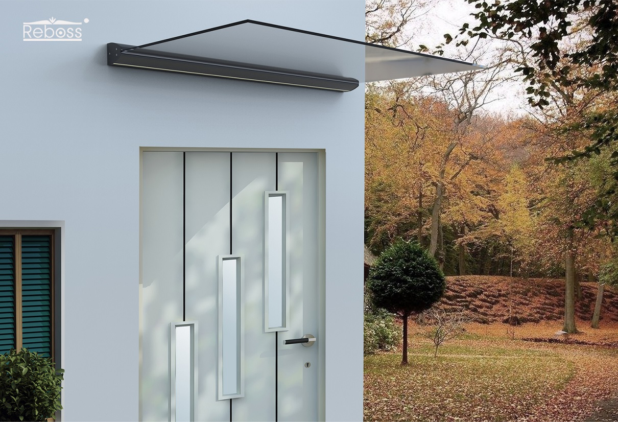 High Strength Outdoor Aluminum Bracket Door Window Glass Canopy