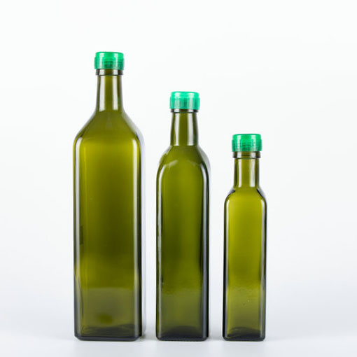 Wholesale Food Grade Glass Olive Oil Bottle with Metal Plastic Cap