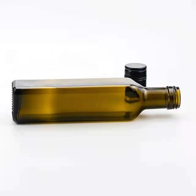 250ml Amber Olive Oil Bottle Glass with Screw Caps for Cooking Oils