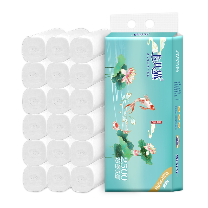 Virgin Wood Pulp Toilet Paper Coreless Roll Pack for Bathroom Use