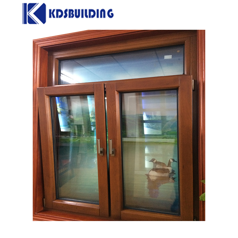  Tilt and Turn Solid Wood Windows Fancy Wooden Double Glass Window with Nfrc Modern Wooden Window Designs