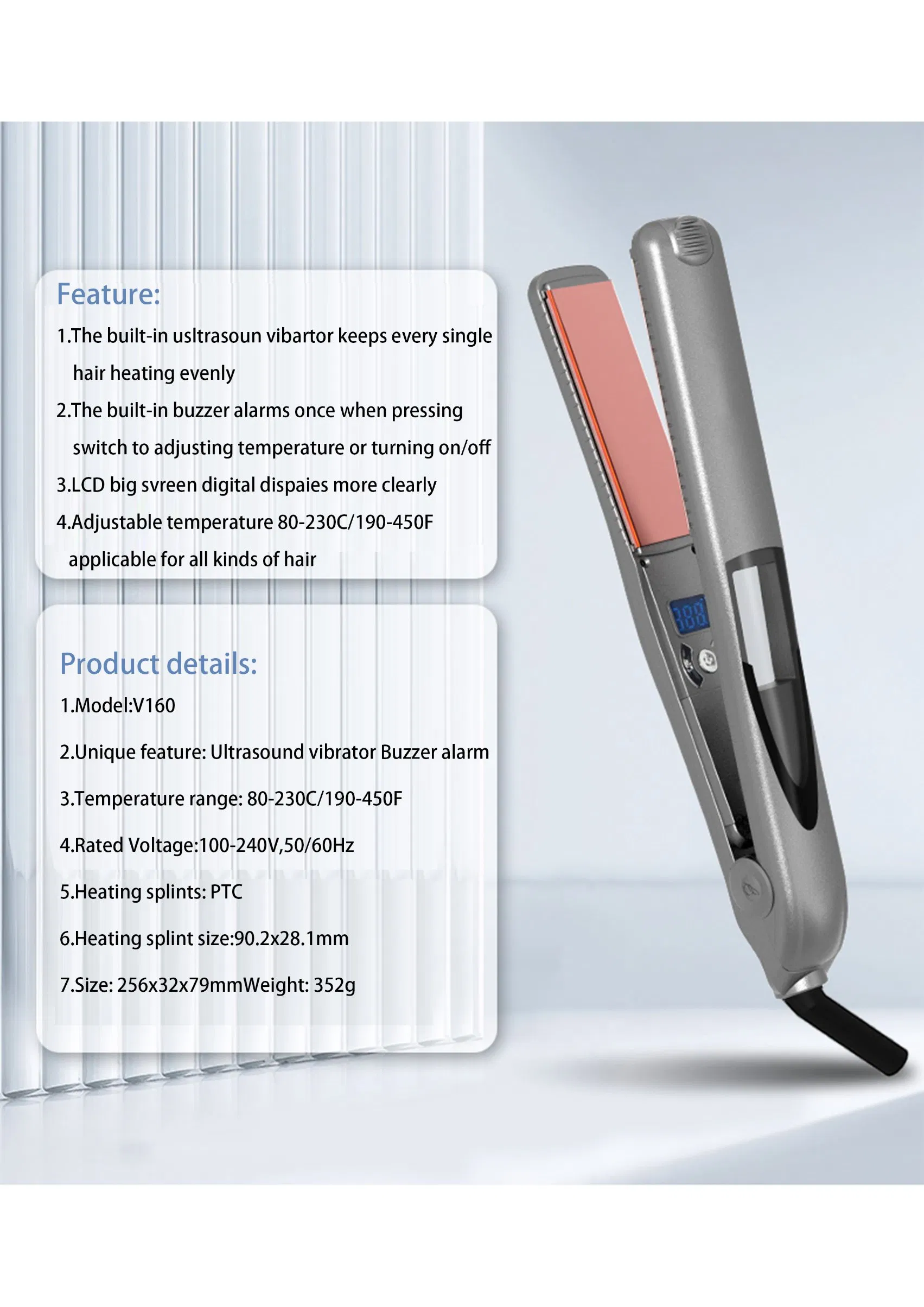 Ceramic Plate Straightening Iron for Personalized Hair Care and Styling