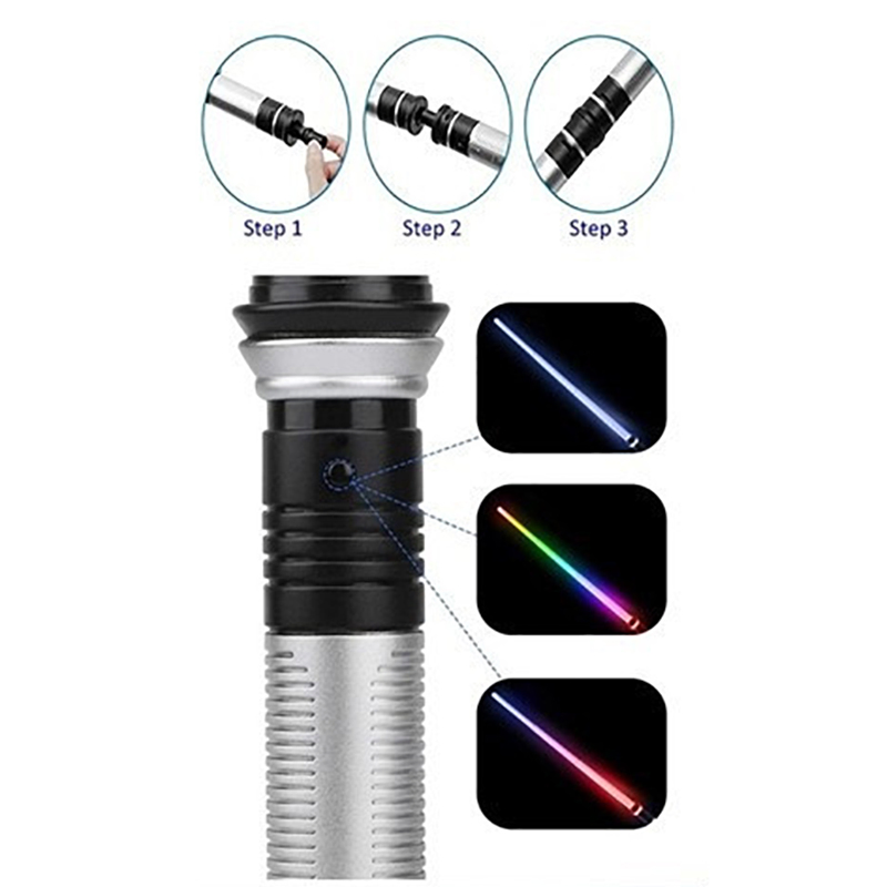 Телескопический лазерный меч со световыми эффектами