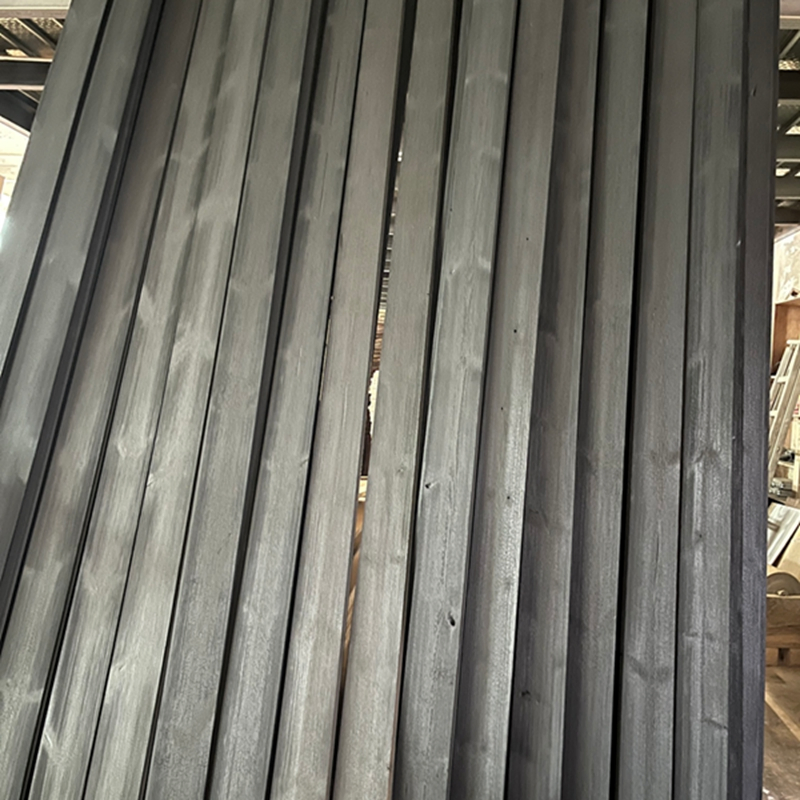 Factory Direct Outdoor Anti-Corrosion Solid Wood Deep Carbonized Thermally Treated Wood Shou Sugi Ban Decorative Exterior Burnt Charred Wall Panels