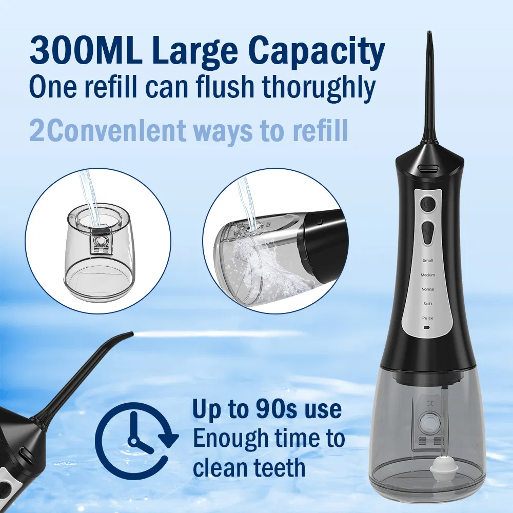 Portable Dental Irrigator Oral Cleaner Rechargeable Teeth Cleaning