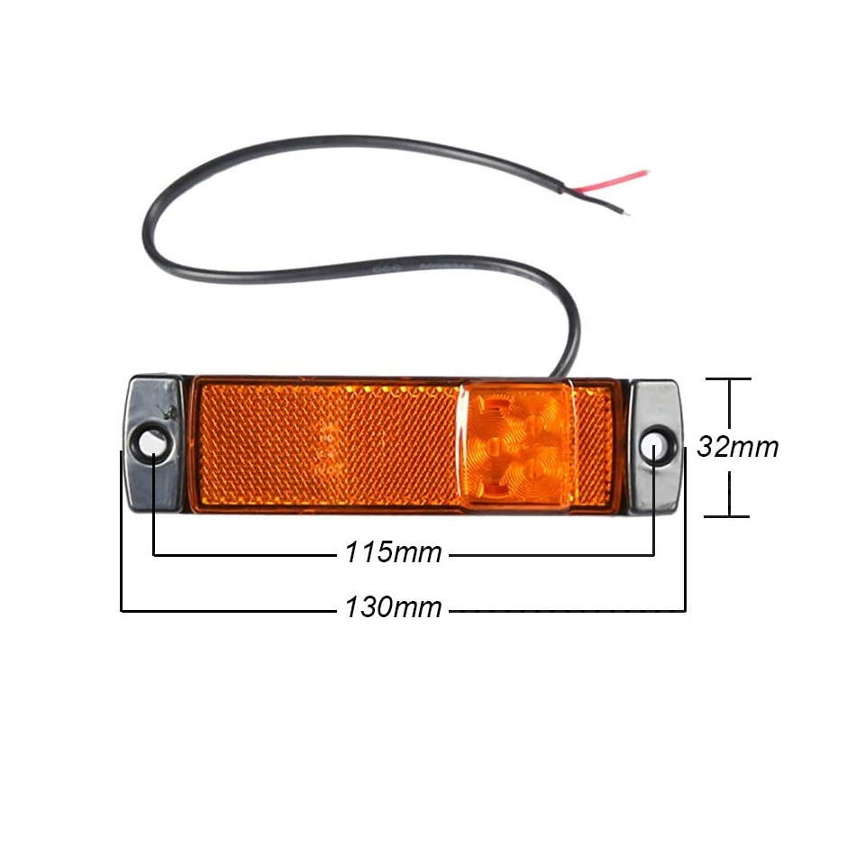 Габаритный светодиодный фонарь T-Bull Amber 12-24V