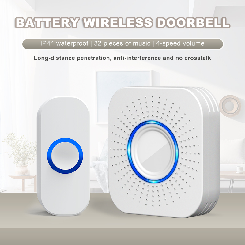 Battery Powered Wireless Doorbell Chime for Home