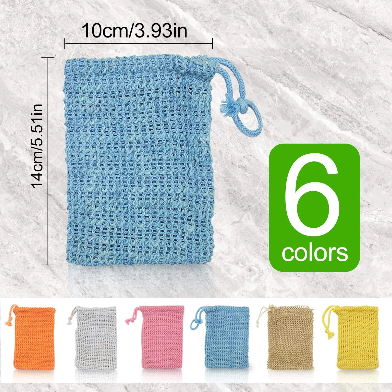 Sisal Soap Saver Bag, Soap Saver Exfoliating Mesh Bar Soap Pouch