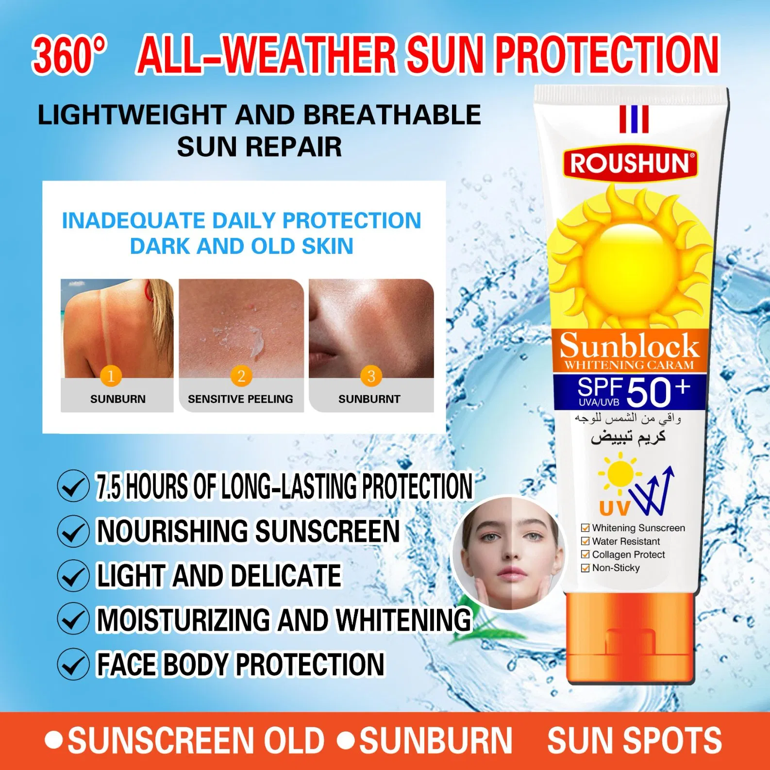 Roushun Fast Whitening Sun Protection Cream