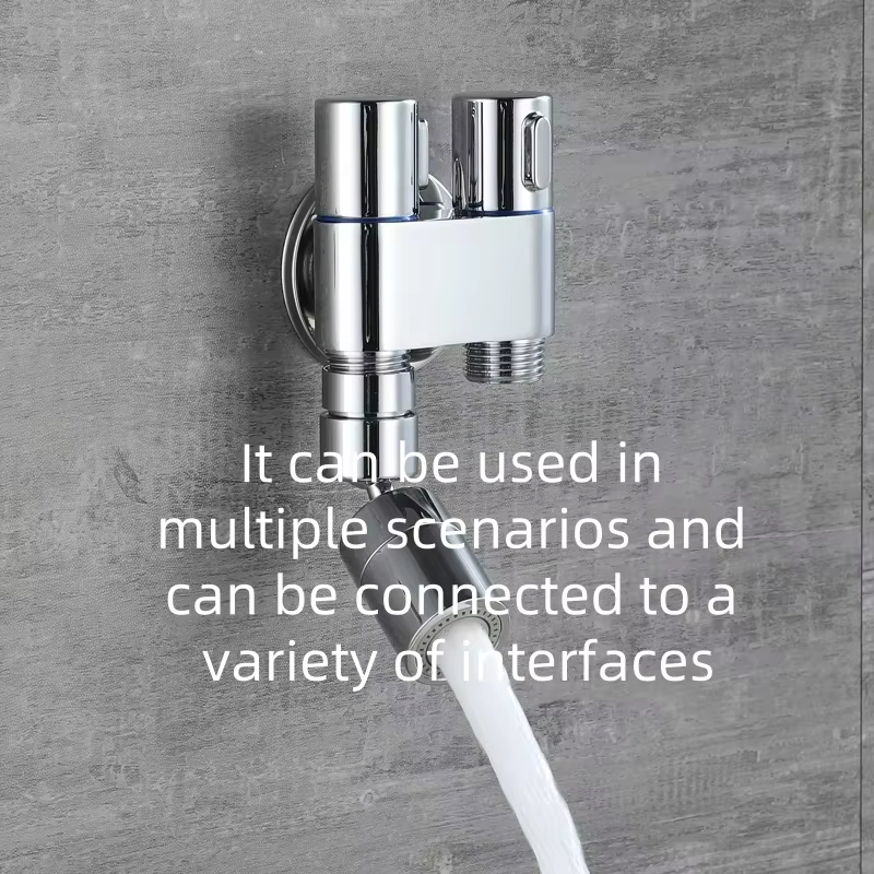 Chrome Plating on One in Two out Water Stop Valve