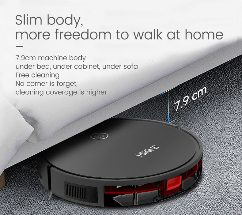 Smart Navigation Robotic Vacuum with Powerful Suction