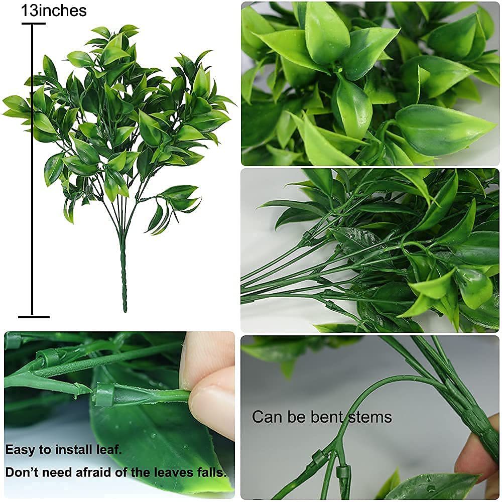 Растения искусственные зеленые оранжевые эвкалипт для сада