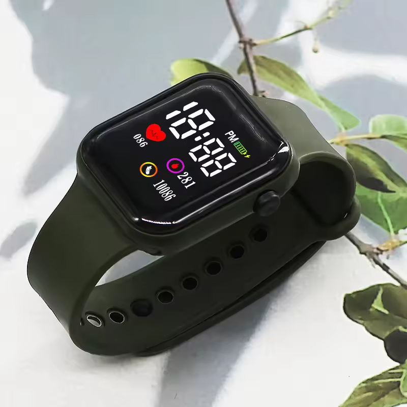 Digital Watch Custom Logo Student Electronic Fashion Sports Watch Cheap Silicone Lighting Sport Child LED Watch Kids Digital Luxury Watches