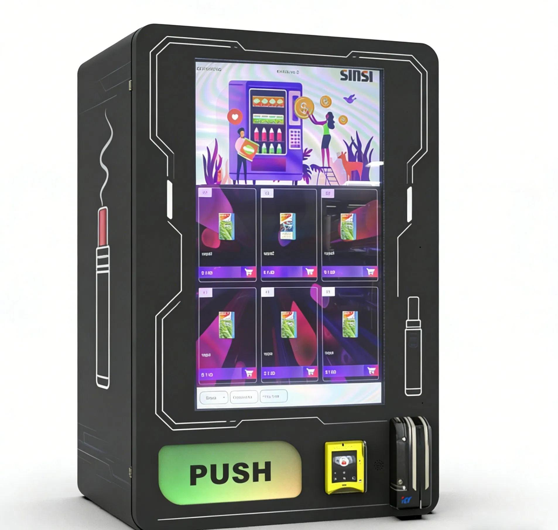 Card Payment-Enabled Mini Wall-Mounted E-Cigarette Vending Machine for Bars