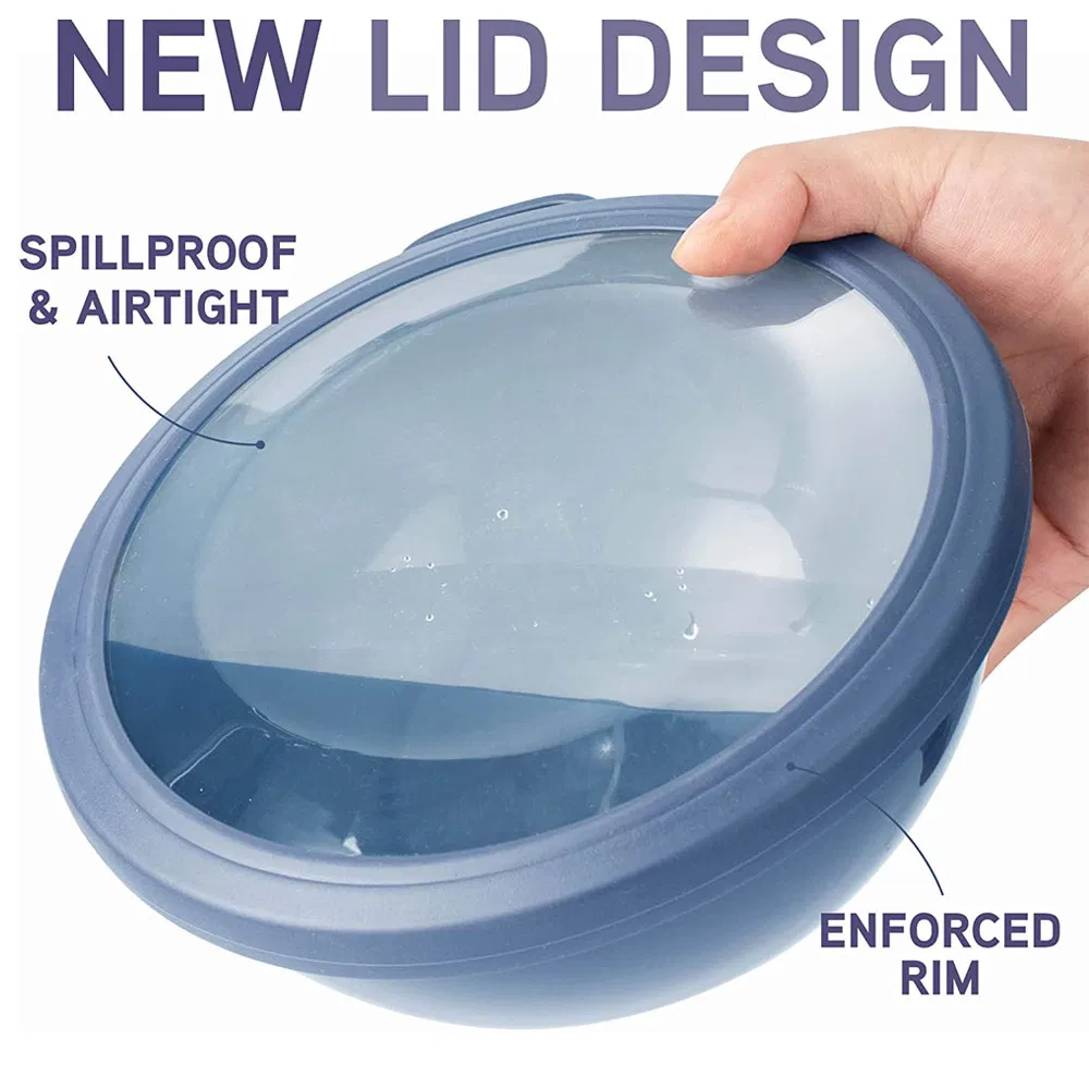 12 Piece Plastic Nesting Bowls Set with TPR Lids